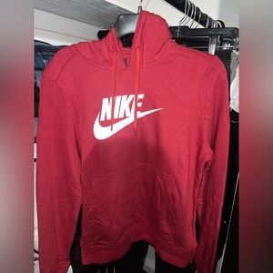 Women’s Red Nike Pullover Hoodie Size Medium